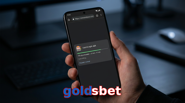 Main screen of Goldsbet apk page for PK players